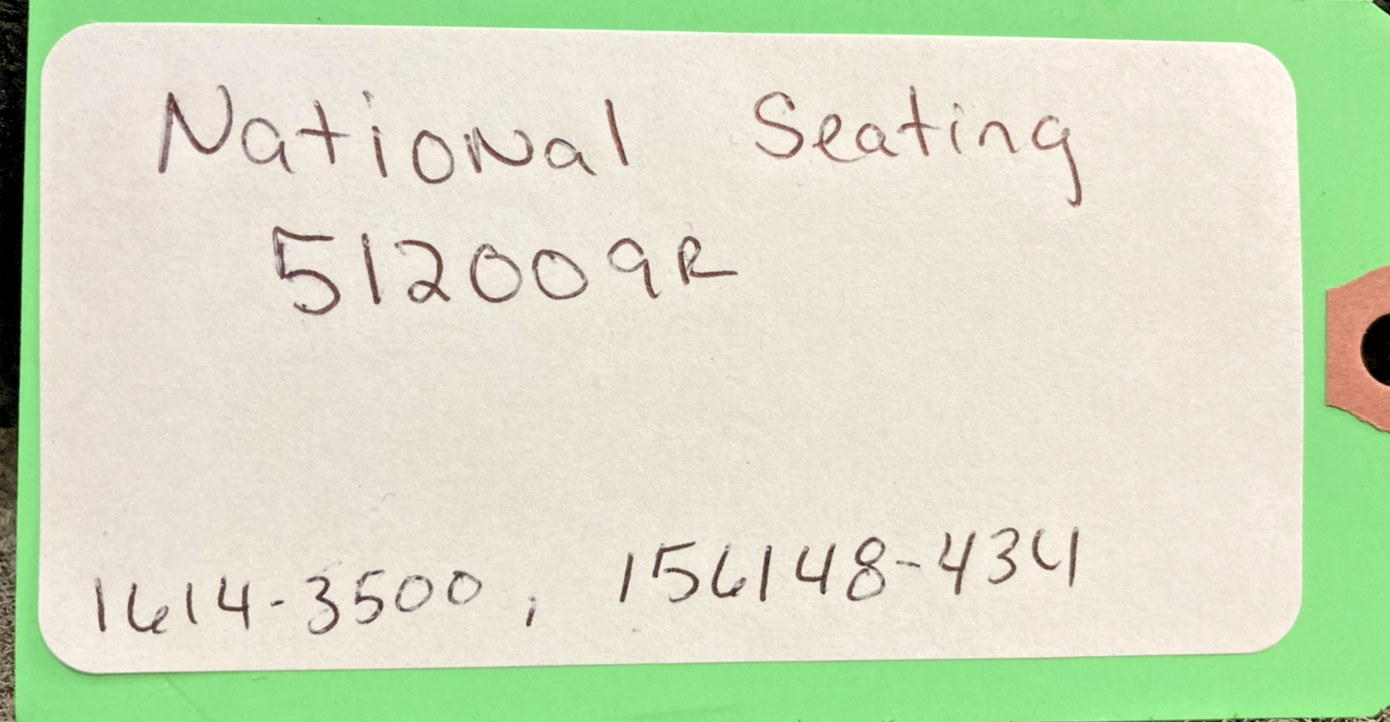 NEW REPLACES NATIONAL SEATING 51200900R CAPTAIN CUSHION FOAM & COVER, BLACK MORD