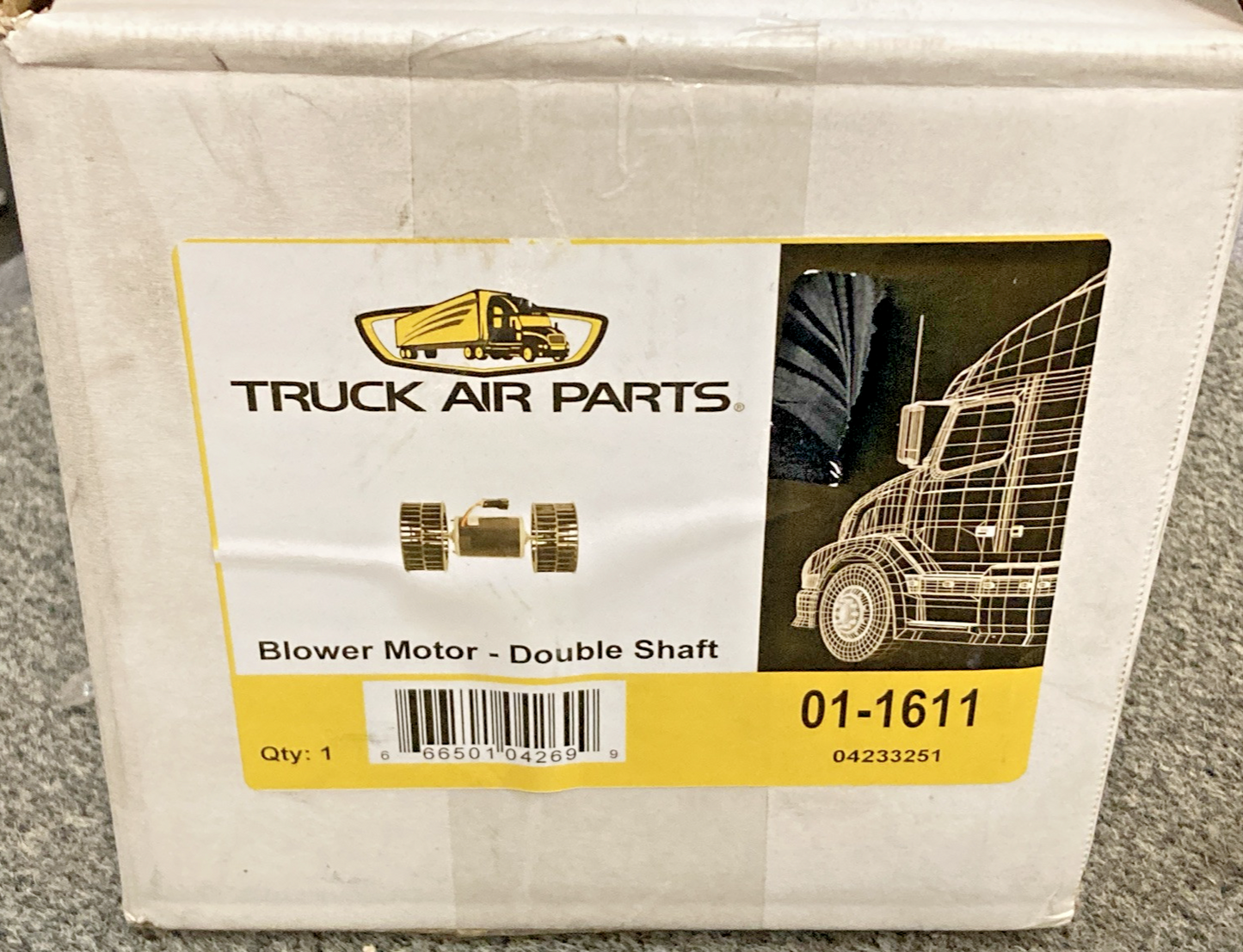 NEW GENUINE MEI 01-1611 BLOWER MOTOR DOUBLE SHAFT