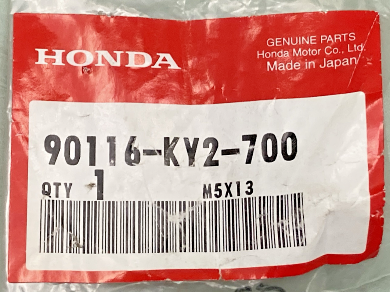 NEW GENUINE HONDA 90116-KY2-700 Bolt