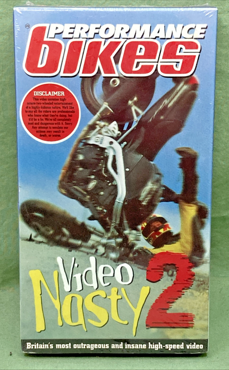 NEW GENUINE VIDEO NASTY 2 VHS BY PERFORMANCE BIKES