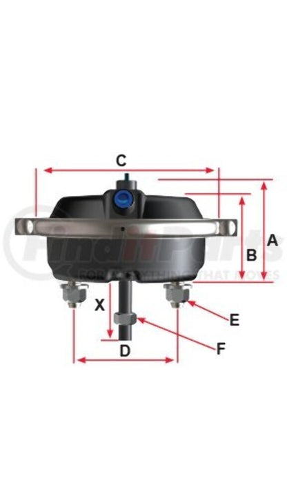 NEW GENUINE MGM 1427001 Service Chamber Brake 1427 Series 2.50" Stroke Size 24