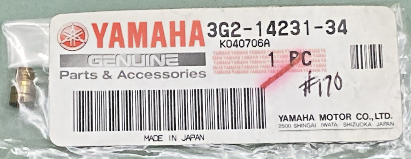 NEW GENUINE YAMAHA 3G2-14231-34 Jet, Pilot Air (#170)