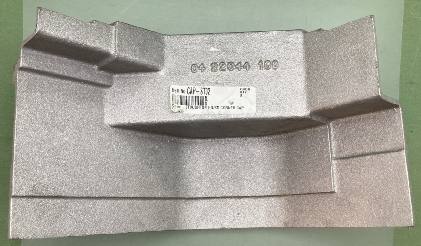 NEW REPLACES STOUGHTON 04-22044-100 CORNER CAP CAST ALUMINUM