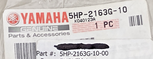 NEW GENUINE YAMAHA 5HP-2163G-10 Emblem 1