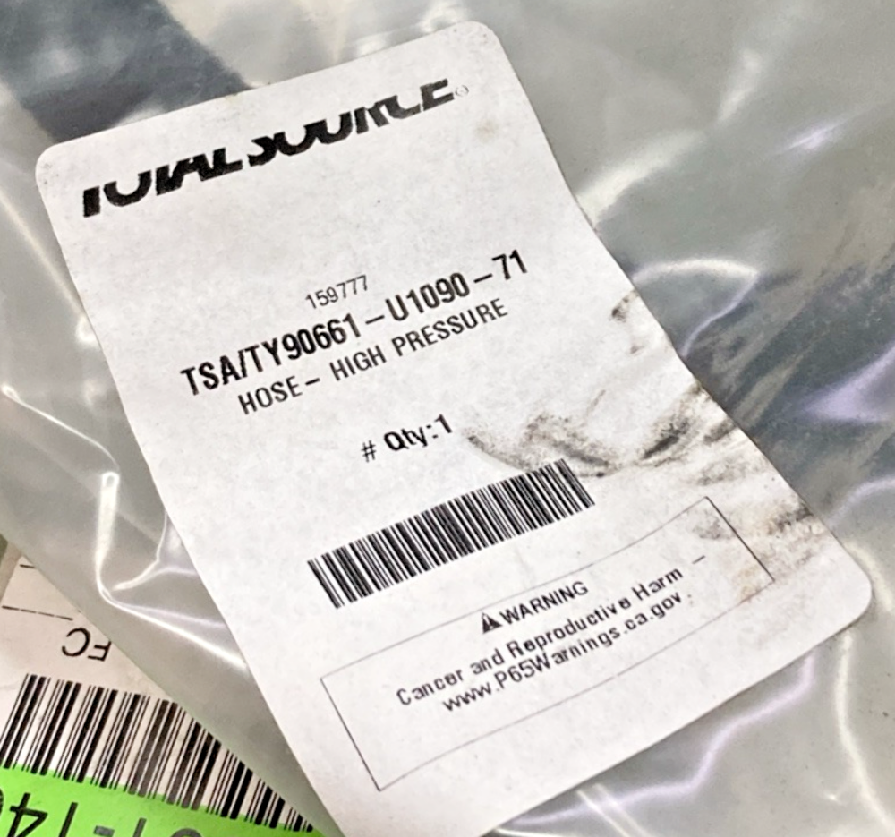 NEW GENUINE TOTAL SOURCE 90661-U1090-71 HIGH PRESSURE HOSE FOR TOYOTA