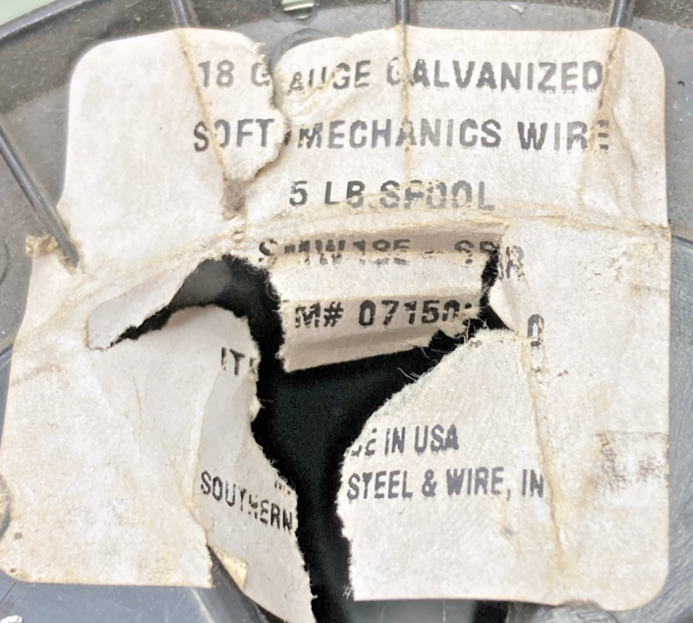 NEW GENUINE IMPERIAL SUPPLIES 71500 18 GA. ANNEALED MECHANICS WIRE 5# ROLL