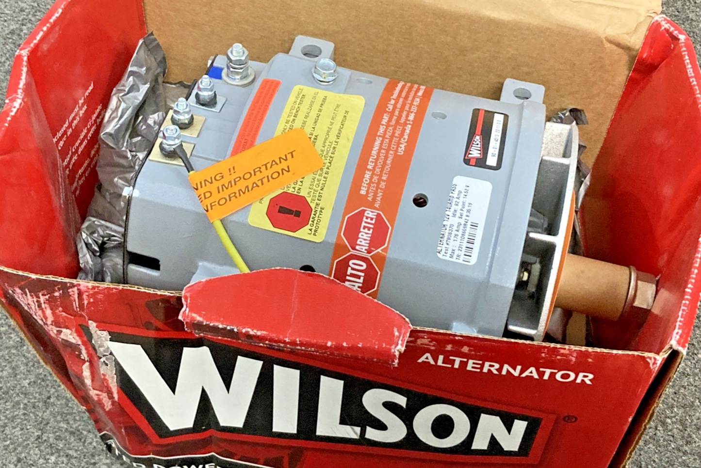 NEW GENUINE WILSON 90-01-4513 HD ROTATING ELECT 35SI SERIES ALTERNATOR