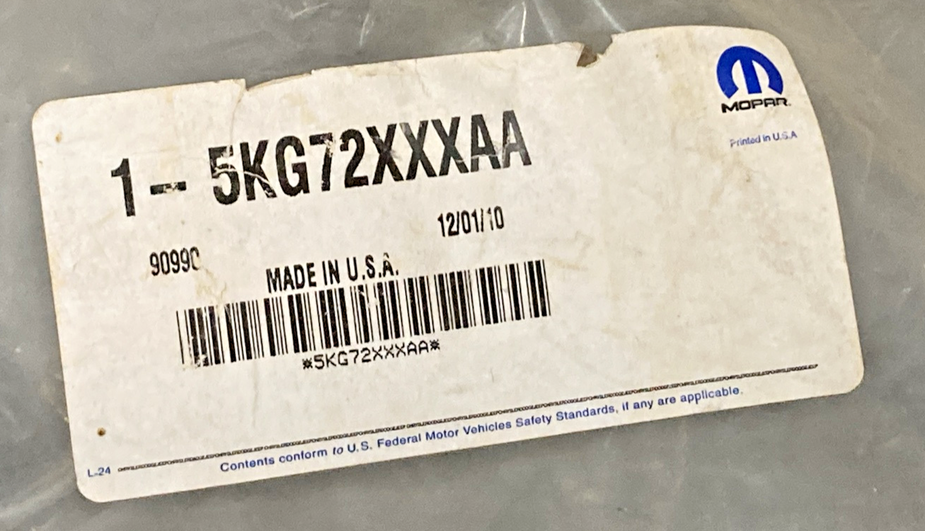 NEW GENUINE MOPAR 5KG72XXXAA SPLASH GUARD, RIGHT