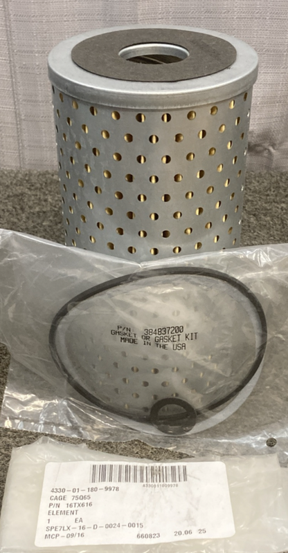 NEW GENUINE OSHKOSH 16TX616 HYDRAULIC FILTER ELEMENT