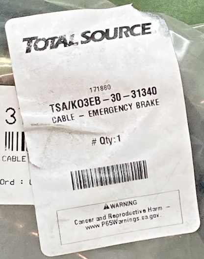 NEW GENUINE TOTAL SOURCE K03EB-30-31340 EMERGENCY BRAKE CABLE