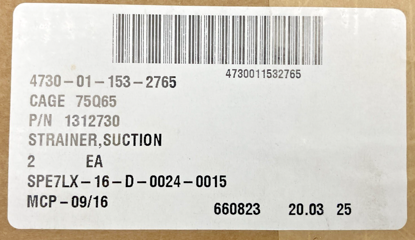 QTY 2 NEW OSHKOSH 1312730 Suction Strainers