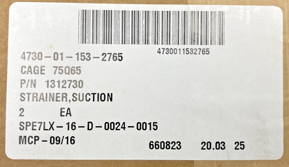 QTY 2 NEW OSHKOSH 1312730 Suction Strainers