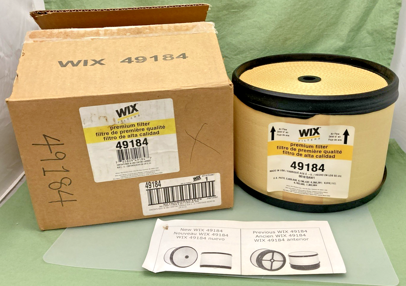 NEW GENUINE WIX 49184 ENGINE AIR FILTER