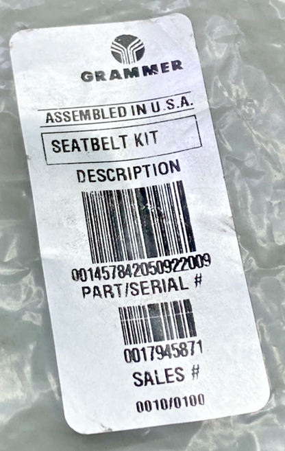 NEW GENUINE GRAMMER 0017945871 SEAT BELT KIT INCOMPLETE KIT HARDWARE ONLY