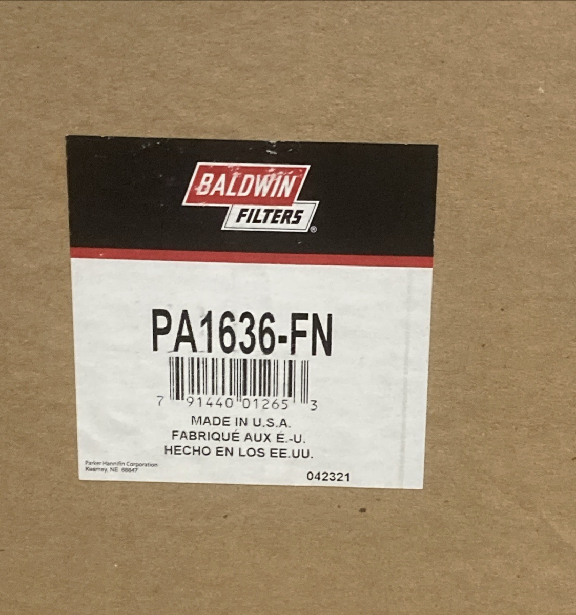 NEW GENUINE BALDWIN PA1636-FN  Axial Seal Air Filter Element