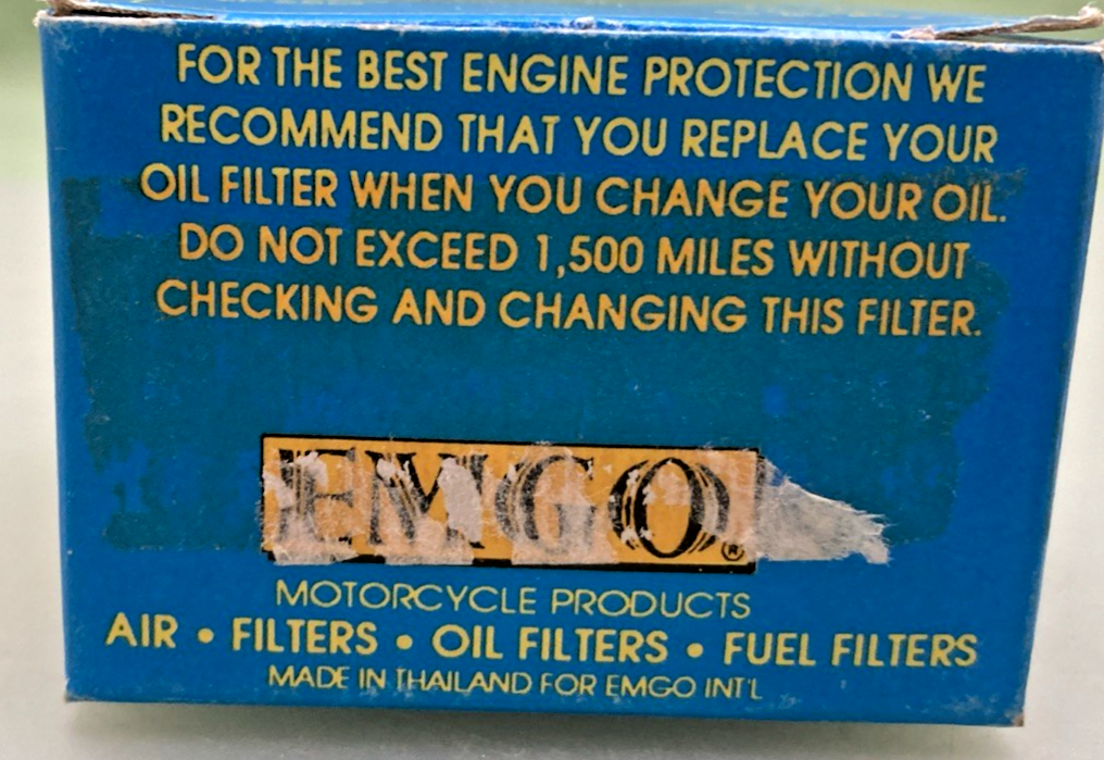 NEW GENUINE EMGO 10-99300 OIL FILTER REPLACES SUZUKI: 16510-38240