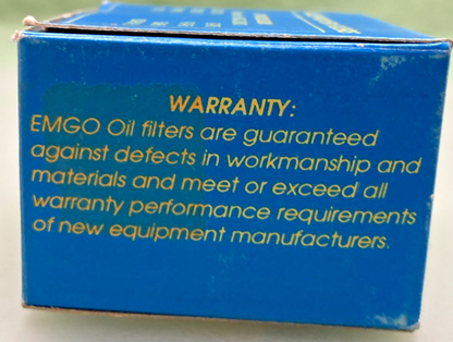 NEW GENUINE EMGO 10-99300 OIL FILTER REPLACES SUZUKI: 16510-38240