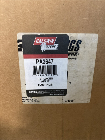 NEW GENUINE HASTINGS A727 AIR FILTER BALDWIN PA2647