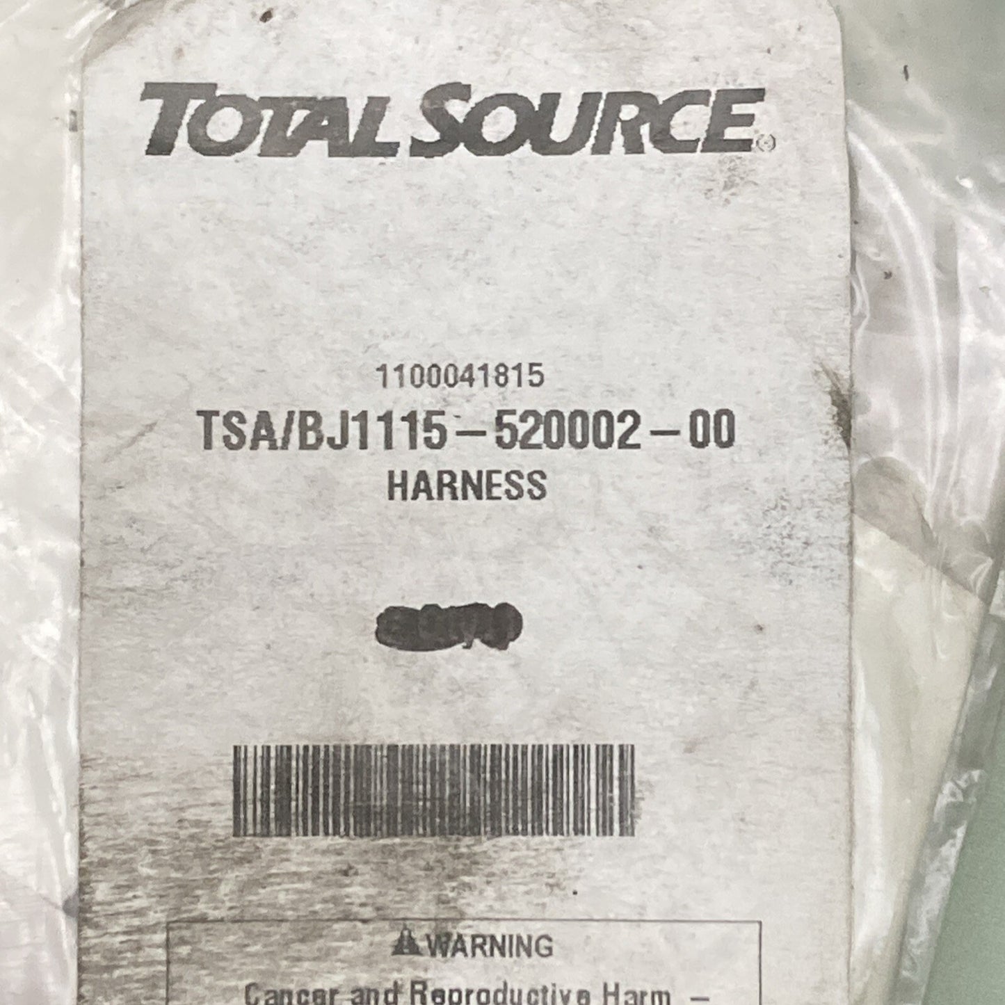 TOTAL SOURCE 1115-520002-00 HARNESS FOR BIG JOE