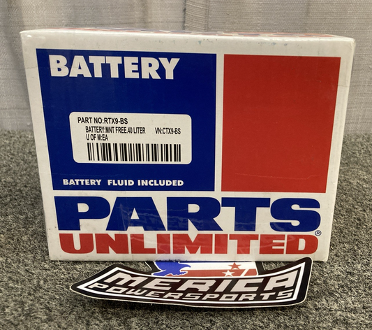 New Genuine Parts Unlimited RTX9-BS Powersports Battery