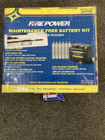 New Genuine Firepower CTZ14S-BS Powersports Battery