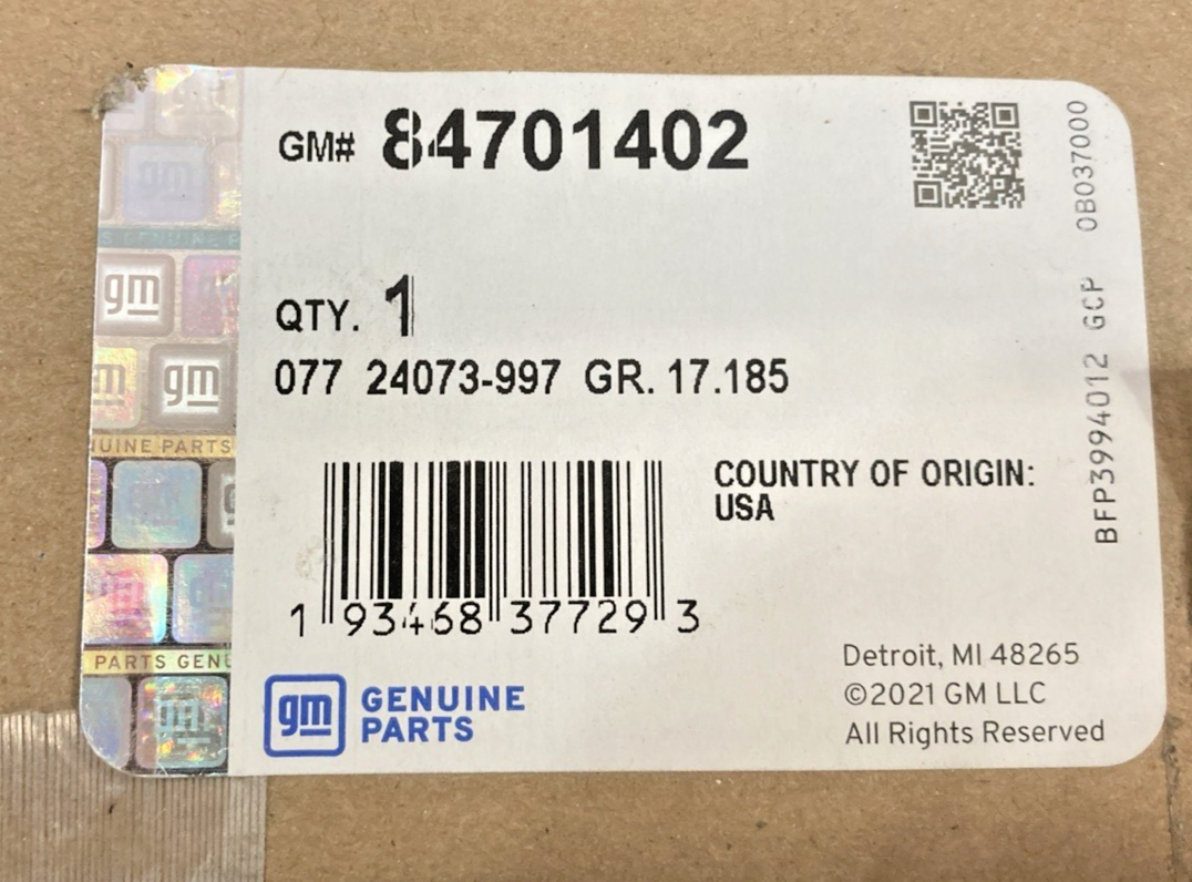NEW GENUINE GM 84701402 PANEL ASSEMBLY, UPPER GAE TRIM, JET BLACK