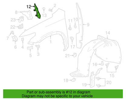 NEW GENUINE GM 84825269 BAFFLE ASSEMBLY, DRIVER SIDE BODY HINGE PILLAR LOWER