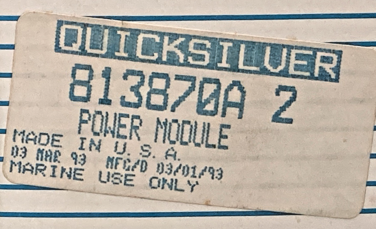 NEW GENUINE MERCURY 813870A2 Power Module