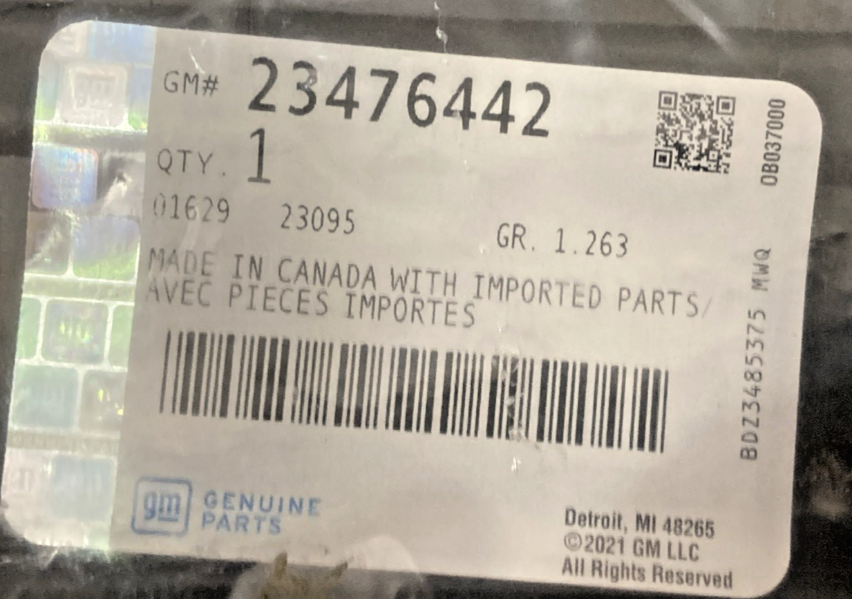 NEW GENUINE GM 23476442 FILLER ASSEMBLY, FRONT BUMPER