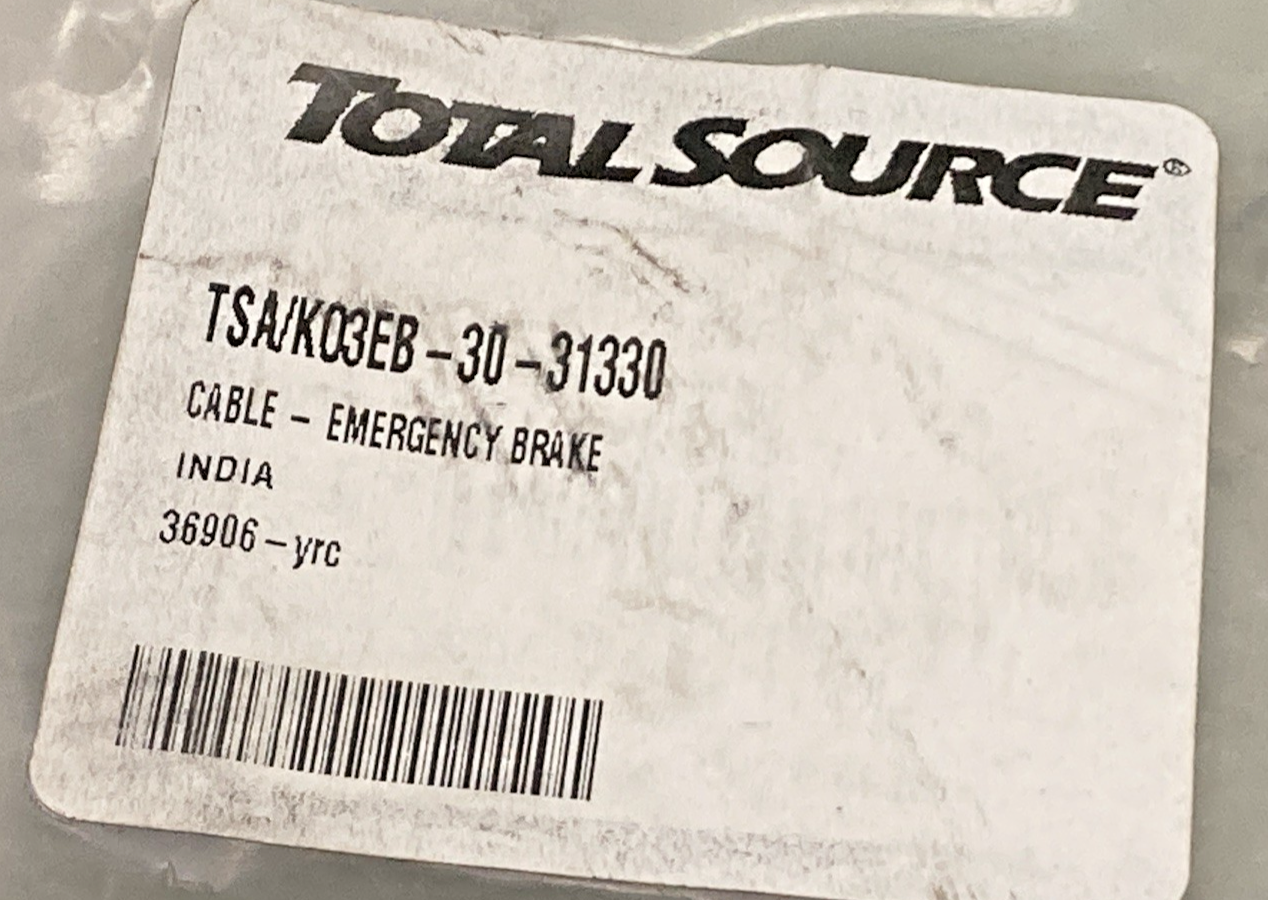 NEW GENUINE TOTAL SOURCE K03EB-30-31330 EMERGENCY BRAKE CABLE