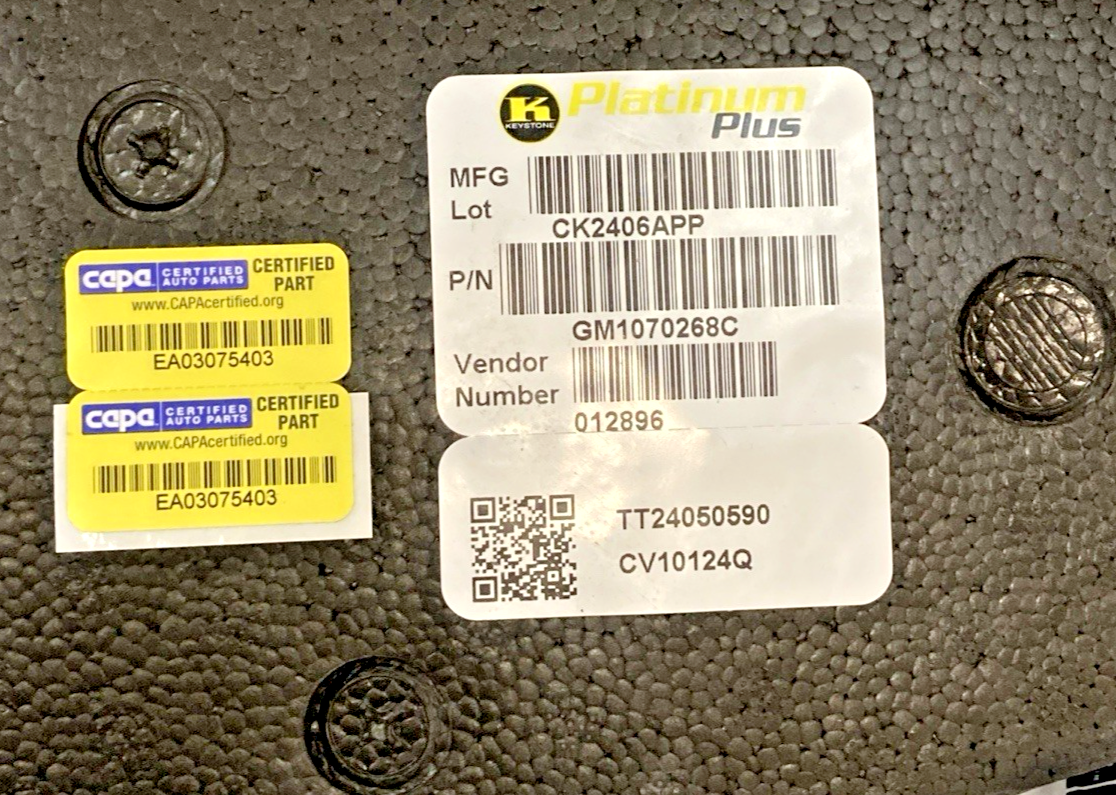 NEW GENUINE KEYSTONE GM1070268C BODY PARTS BUMPER IMPACT ABSORBERS