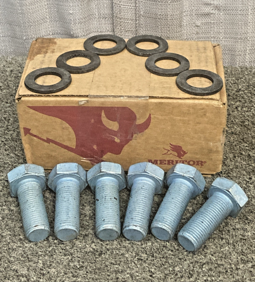 NEW GENUINE MERITOR 225225 Caliper Bolt Kit- EX225L, 6 Bolts & 6 Washers, 55mm L
