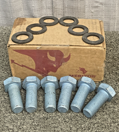 NEW GENUINE MERITOR 225225 Caliper Bolt Kit- EX225L, 6 Bolts & 6 Washers, 55mm L