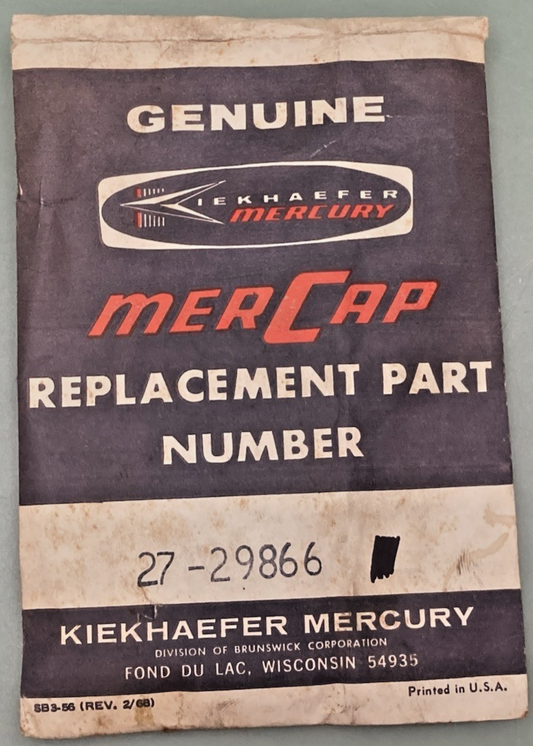 QTY 2 NEW GENUINE MERCURY 27-29866 GASKET