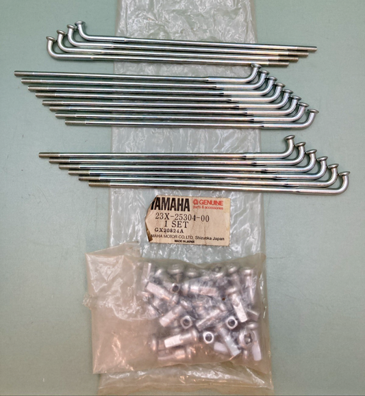 NEW GENUINE YAMAHA 23X-25304-00 Spoke Set, Rear 18 SPOKES, 28 NIPPLES XT1200