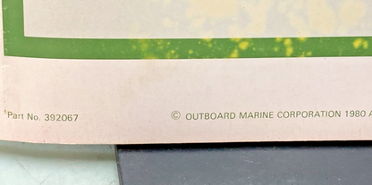 NEW OMC 392067 ELECTRIC MODELS SERVICE MANUAL 1980