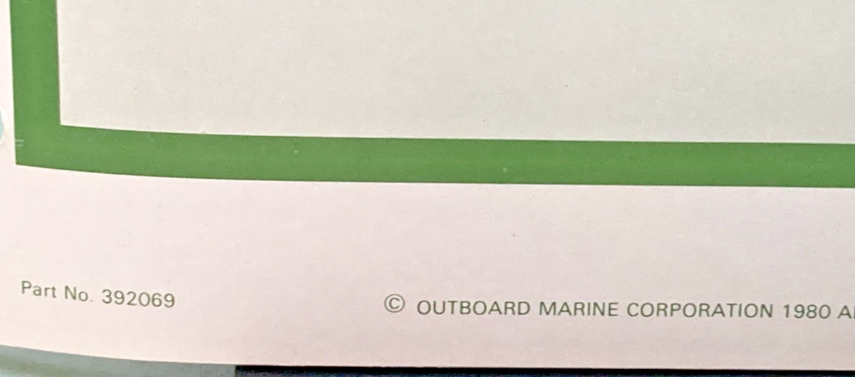 NEW OMC 392069 4 MODELS SERVICE MANUAL 1980