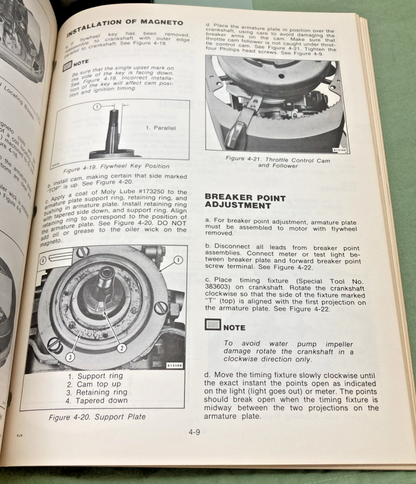 NEW OMC 392069 4 MODELS SERVICE MANUAL 1980