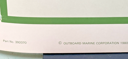 NEW OMC 392070 4.5/7.5 MODELS SERVICE MANUAL 1980