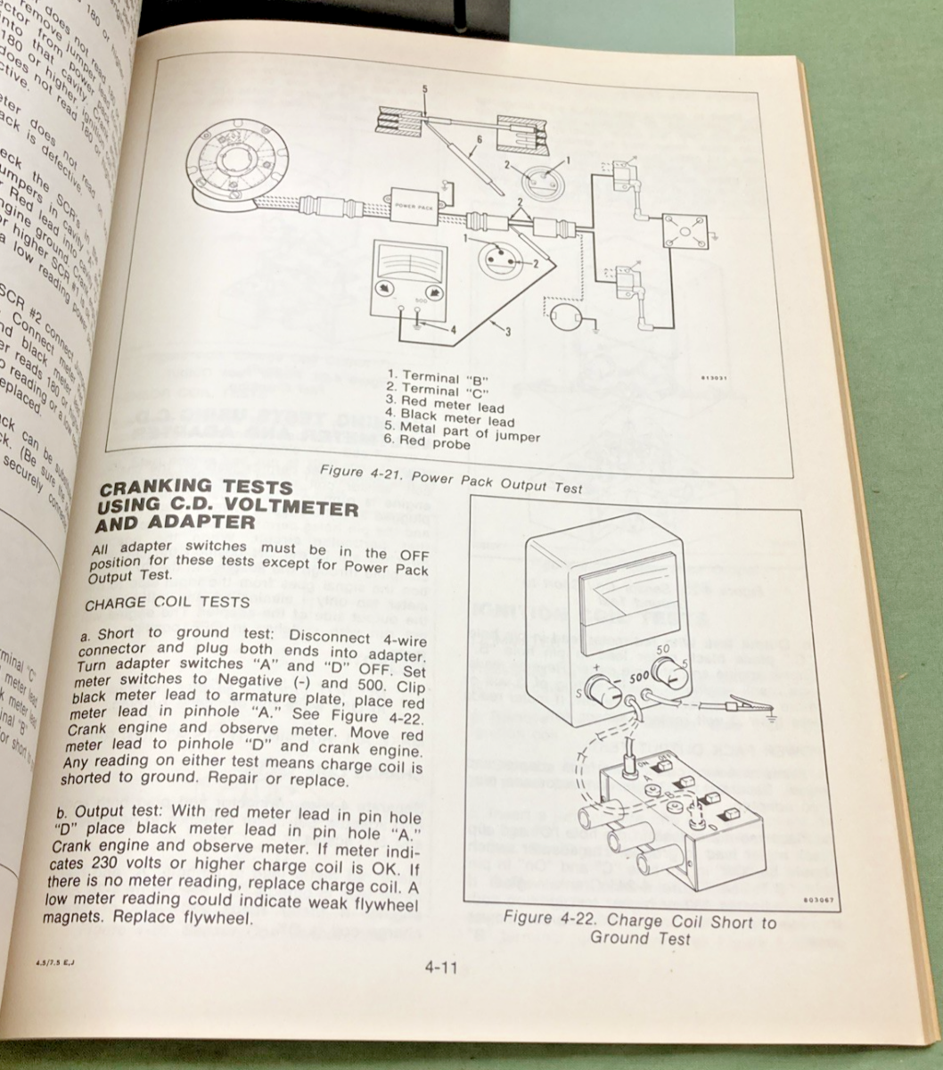 NEW OMC 392070 4.5/7.5 MODELS SERVICE MANUAL 1980