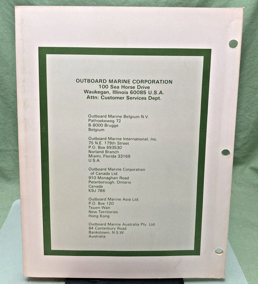 NEW OMC 392071 9.9/15 MODELS SERVICE MANUAL 1980