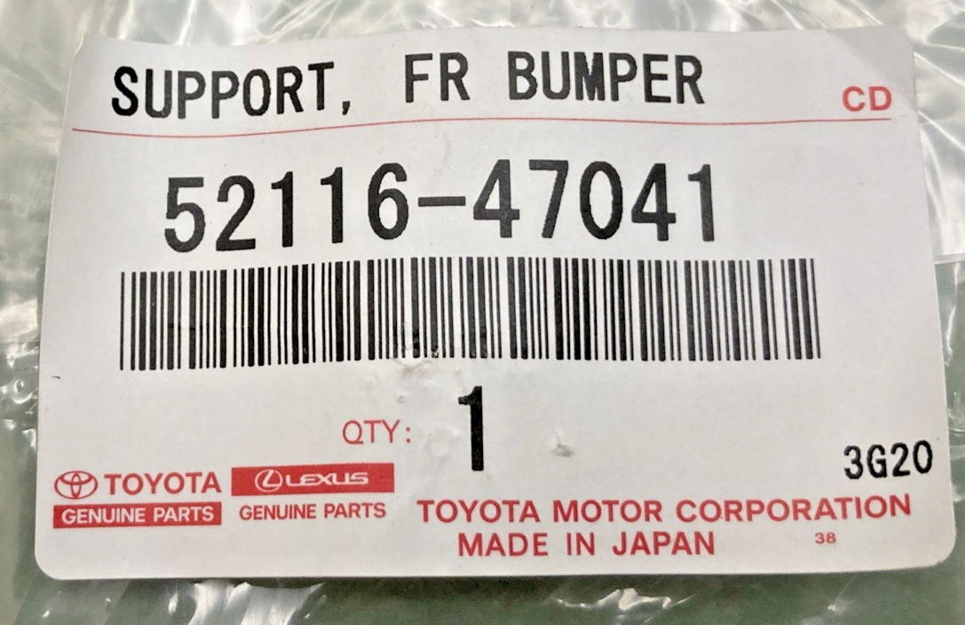 NEW GENUINE TOYOTA 52116-47041 FRONT BUMPER SIDE SUPPORT LEFT HAND