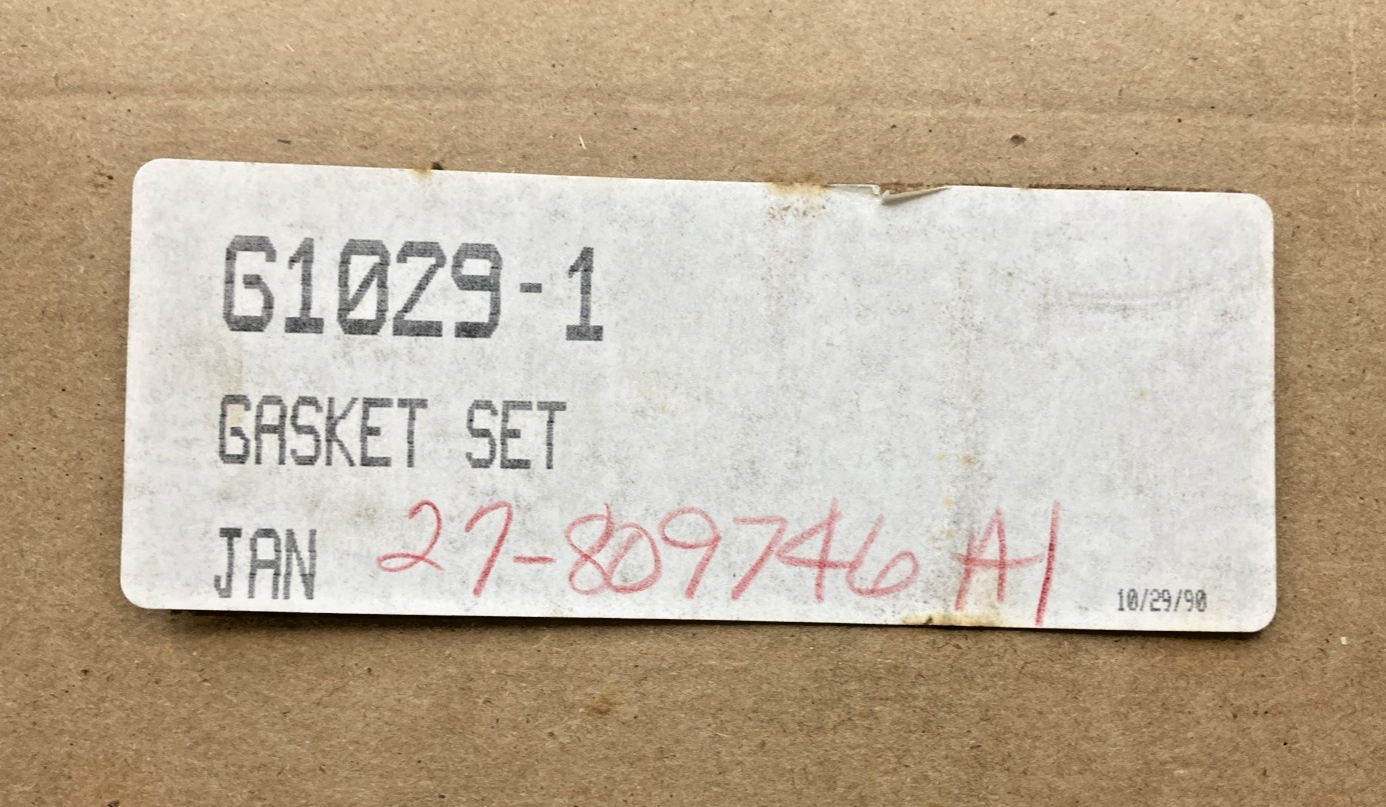 NEW REPLACES MERCURY G1029-1 GASKET KIT