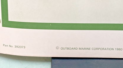 NEW OMC 392073 50/55/60 MODELS SERVICE MANUAL 1980
