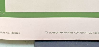 NEW OMC 392075 V-4 MODELS SERVICE MANUAL 1980