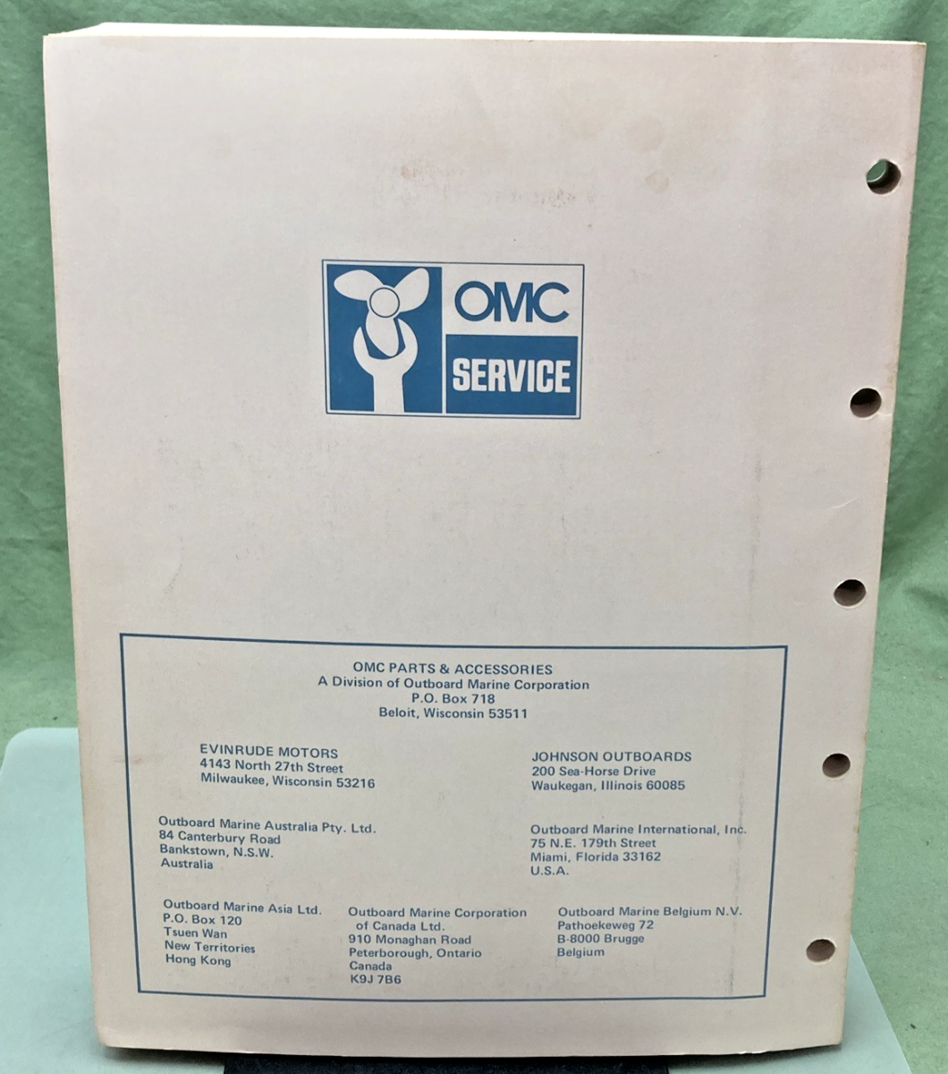 NEW OMC 392790 2 THRU V-6 MODELS SERVICE MANUAL 1981