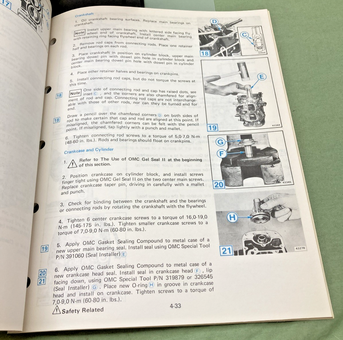 NEW GENUINE OMC 393765-4 SECTION FOUR 2 THRU V-6 MODELS SERVICE MANUAL 1982