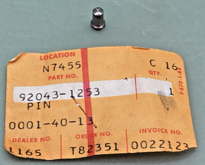 QTY 2 NEW REPLACES KAWASAKI 92043-1253 PIN