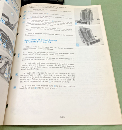 NEW GENUINE OMC 393765-5 SECTION FIVE 2 THRU V-6 MODELS SERVICE MANUAL 1982