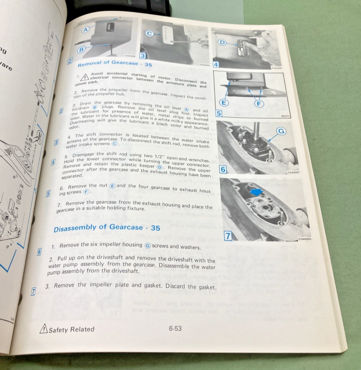 NEW GENUINE OMC 393765-6 SECTION SIX 2 THRU V-6 MODELS SERVICE MANUAL 1982